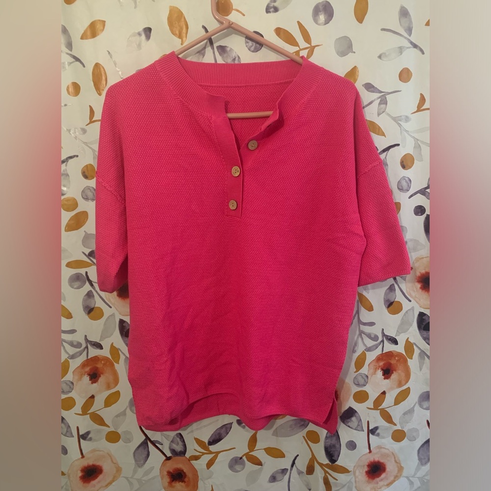 Set of Bright Pink Top & Pants Sz S (will fit M)